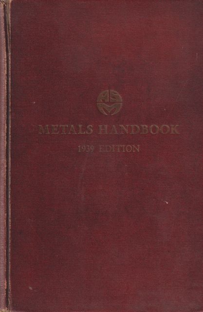 Metals Handbook 1939  not stated