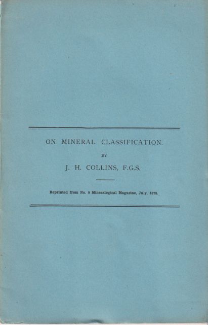 On Mineral Classification J.H. Collins