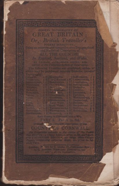 Topographical Survey of the County of Cornwall, Historical, Statistical, and Descriptive etc G A Cooke