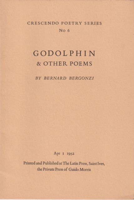 Godolphin & Other Poems Bernard Bergonzi