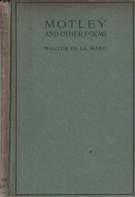 Motley and Other Poems Walter De la Mare