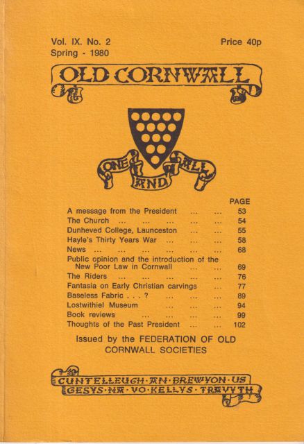 Old Cornwall Spring 1980 A. Pearson (co-edits)