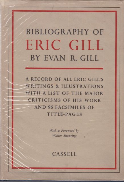 Bibliography of Eric Gill Evan R Gill