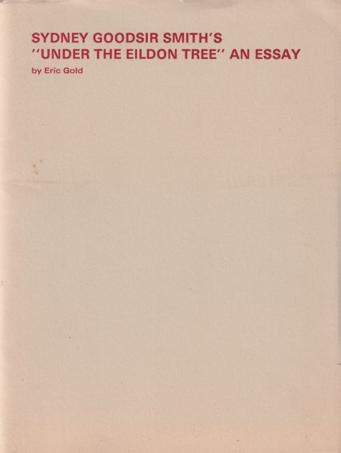 Sydney Goodsir Smith's "Under the Eildon Tree" - An Essay Eric Gold
