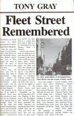 Fleet Street Remembered Tony Gray