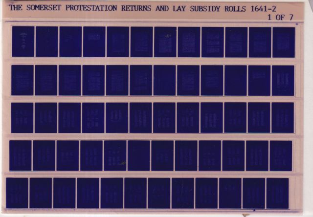 The Somerset Protestation Returns and Lay Subsidy Rolls 1641-2 T.L. Stoate