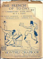 Some French Poets of Today A.S. Flint