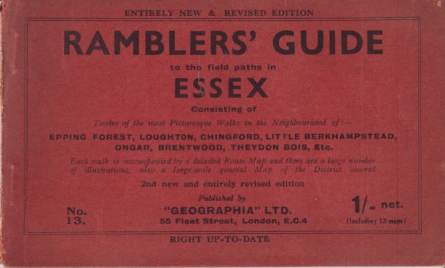 Ramblers' Guide to the Field Paths in Essex  not stated
