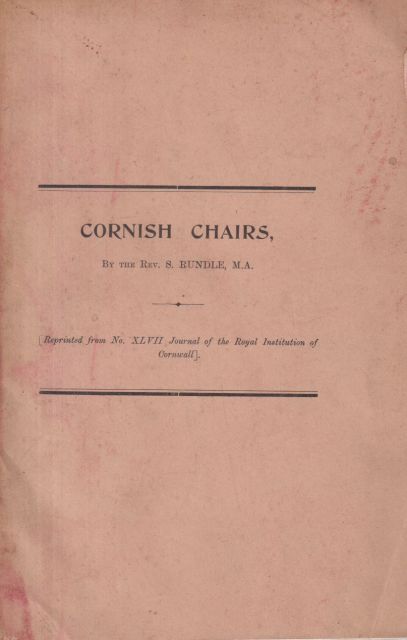 Cornish Chairs S Rundle