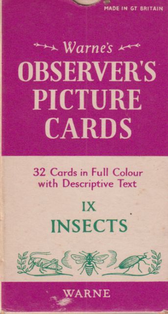Warne's Observer's Picture Cards - Insects  not stated