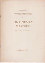 Important Paintings and Drawings by Continental Masters XVIth-XXth Centuries  not stated